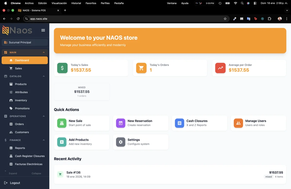 Dashboard - Panel Principal